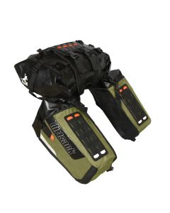 Dirtsack Rackless V2 Soft Luggage 2 x 24 litre Green/Black Fuel Cut Out 690/701